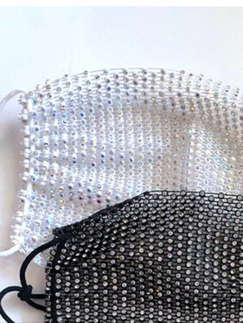 2 Rhinestone Face Masks